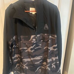 Aeropostale Black and Gray Camo Jacket